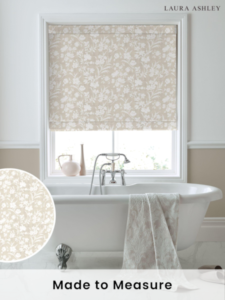 Laura Ashley Dove Grey Rye Made to Measure Roman 100% Cotton Blinds (782320) | £84