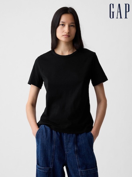 Gap Black Vintage Crew Neck Short Sleeve T-Shirt (782365) | £12