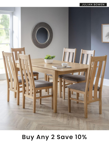 Julian Bowen Oak Cotswold Extending Dining Table (786431) | £500