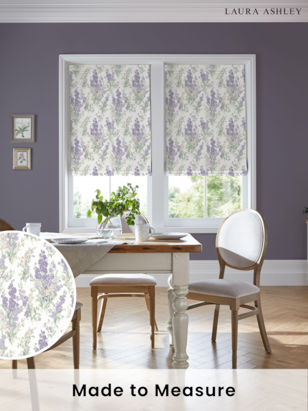 Laura Ashley Lavender Stocks Made to Measure Roman 100% Cotton Blinds (786503) | £84