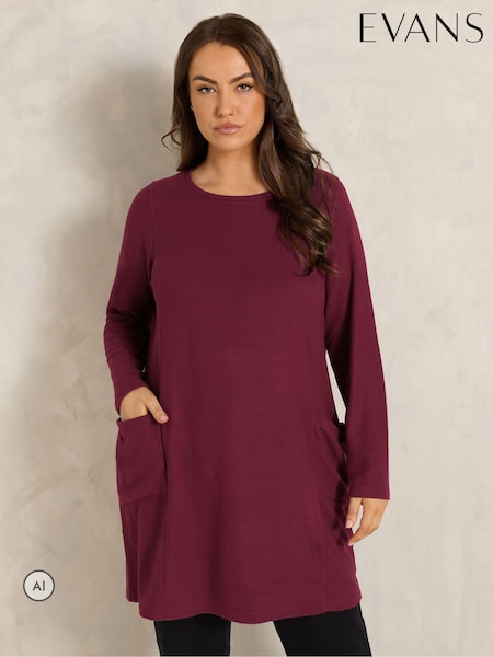 Purple - Evans Drop Pocket Tunic