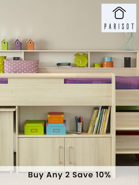 Parisot Natural Kids Mid Sleeper Bed (788012) | £870