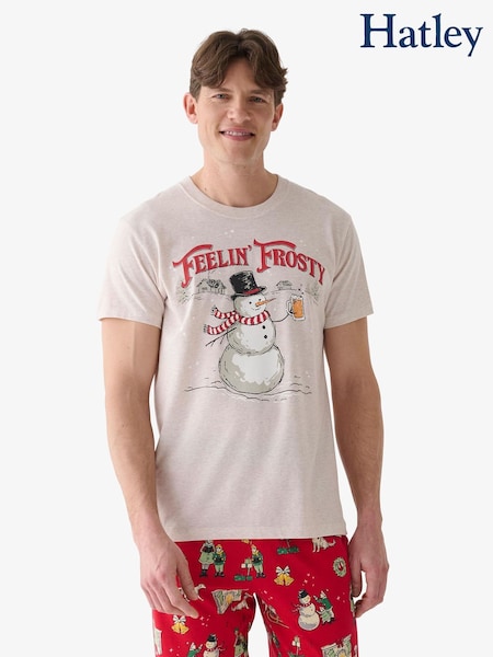 Natural - Regular Hatley Feeling Frosty Christmas Tee