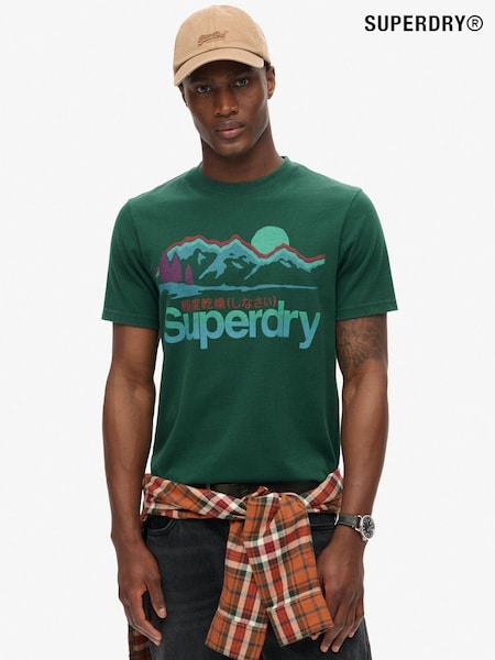 Superdry Green Great Outdoors Graphic T-Shirt (789399) | £30