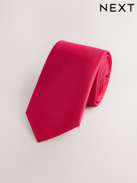 Bright Red - Slim Textured Tie