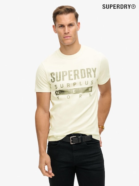 Superdry White 100% Cotton Surplus Graphic T-Shirt (789863) | £30