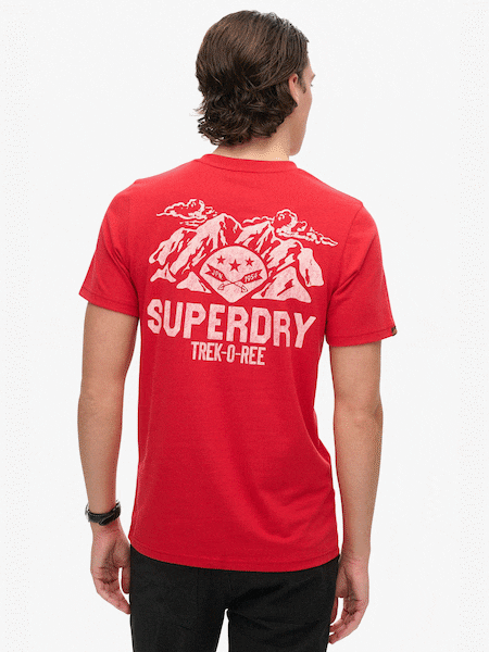 Superdry Red Lo-Fi Outdoor Graphic T-Shirt (790075) | £30