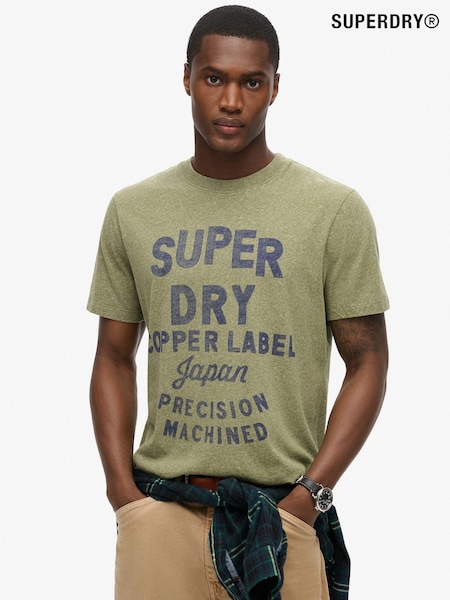Superdry Green 100% Cotton Copper Label Workwear T-Shirt (790138) | £30