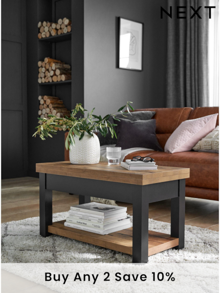 Dark Bronx Coffee Table With Flip Top (791772) | £225