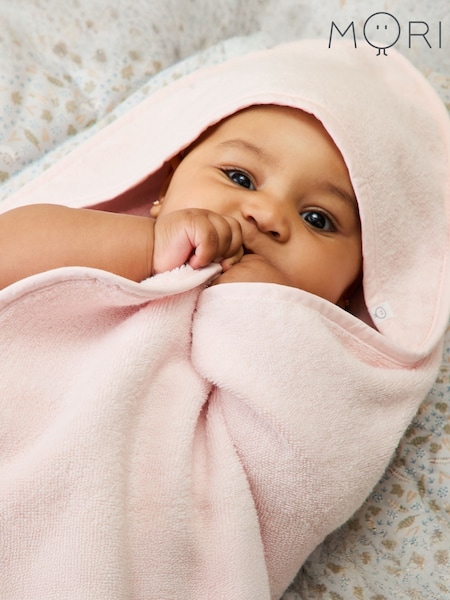 MORI Cotton Super Soft Baby Hooded Towel (792265) | £24