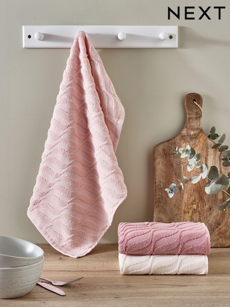 Set of 3 Pink Set of 3 Tea Towel (792636) | £14