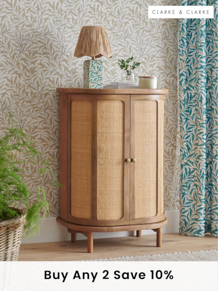 Clarke and Clarke Cane and Mango Wood Aspley Highboard (793444) | £650