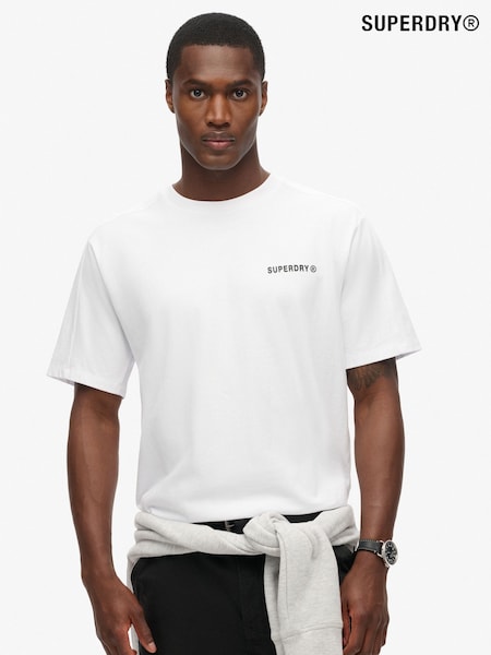 Superdry White Tech Relaxed T-Shirt (793912) | £30