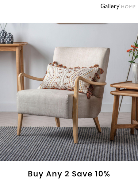 Gallery Home Natural Linen Cream Chedworth Armchair (795330) | £485
