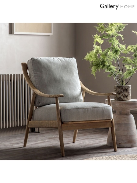 Gallery Home Natural Linen Cream Reliant Armchair (795384) | £653