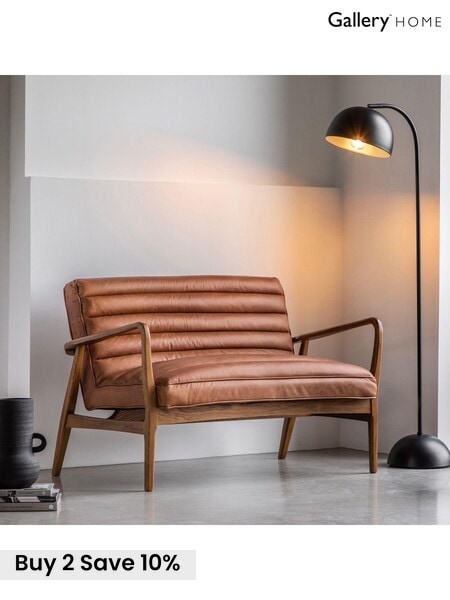 Gallery Home Vintage Brown Datsun Leather 2 Seater Sofa (795416) | £1,267