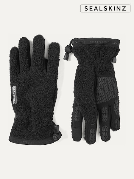Black - Regular Sealskinz Hoveton Waterproof Heavy Sherpa Fleece Gloves