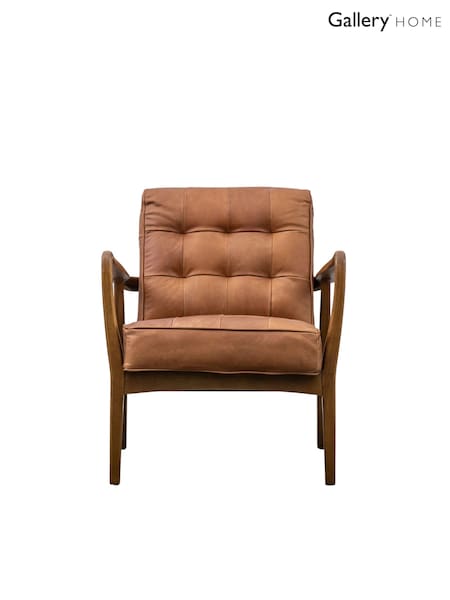 Gallery Home Vintage Brown Humber Leather Armchair (795555) | £899