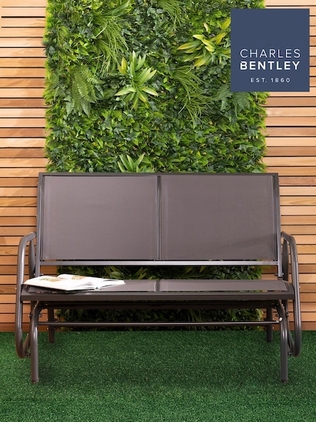 Charles Bentley Grey Garden Steel 2 Seater Rocking Bench (796013) | £110