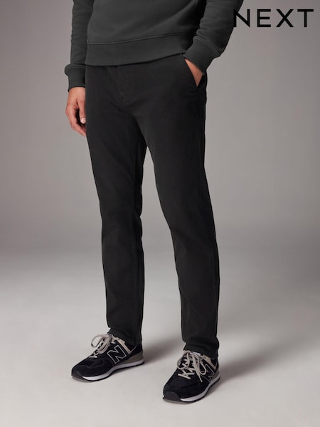 Black Slim Fit Motionflex Chino Trousers (796189) | £35