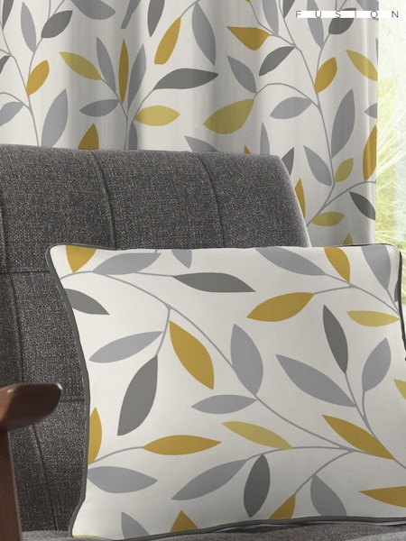 Fusion Ochre Yellow 100% Cotton Beechwood Cushion (796199) | £16