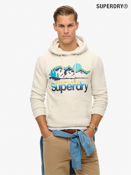 Superdry McQueen Marl CL Great Outdoors Graphic Hoodie (796485) | £60