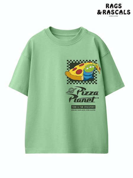 Sage Green - Rags & Rascals Disney Toy Story Pizza Planet Alien T-shirt