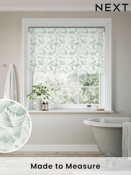 Sage Green Fern Leaf Made to Measure Blackout Roller Blind (797077) | £63