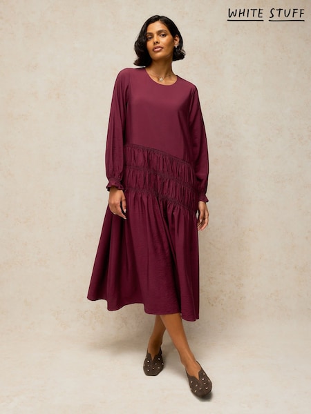 Purple - White Stuff Adeline Drop Waist Dress