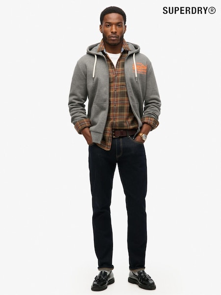 Superdry Storm Grey Heather Neon Graphic Zip Hoodie (797964) | £60
