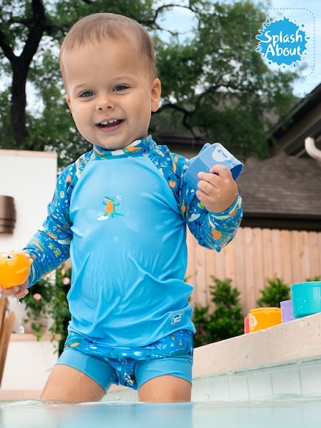 Blue - Splash About Long Sleeved Rash Vest
