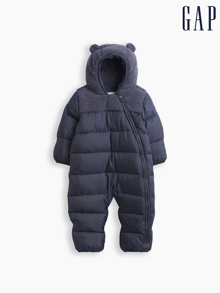 Navy - Gap Hooded One-piece Snowsuit (0-12mths)