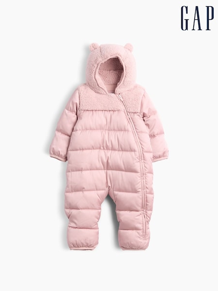 Pink - Gap Hooded One-piece Snowsuit (0-12mths)