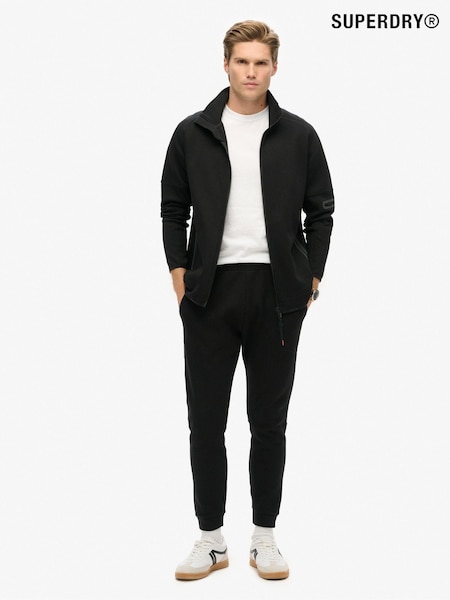 Superdry Black Tech Logo Loose Track Full Zip Jacket (799429) | £65