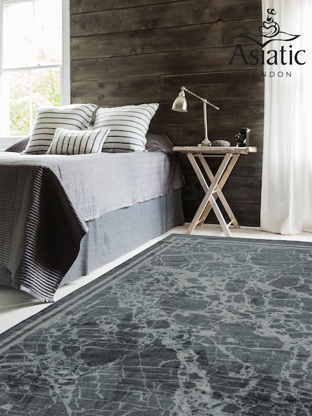 Asiatic Rugs Grey Zehraya Grey Washable Rug (799828) | £151 - £406