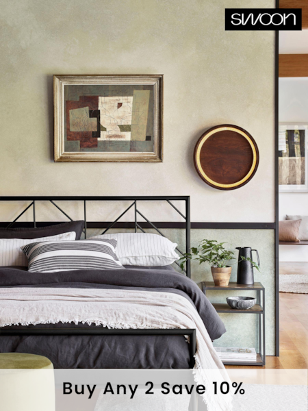 Swoon Black Klee Metal Bed Frame (7TR272) | £325 - £375