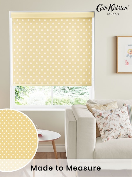 Cath Kidston Yellow Button Spot Made to Measure Roller Blind (800545) | £58