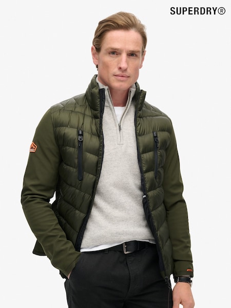 Superdry Army Khaki Storm Softshell Hybrid Jacket (801387) | £100