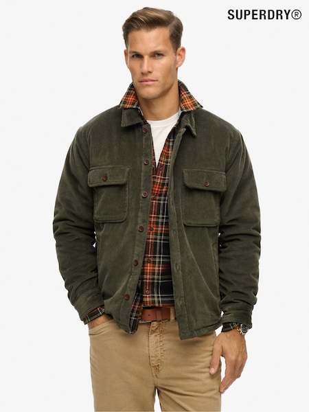 Superdry Olive Green Surplus Co-ord Quilt Jacket (802608) | £100