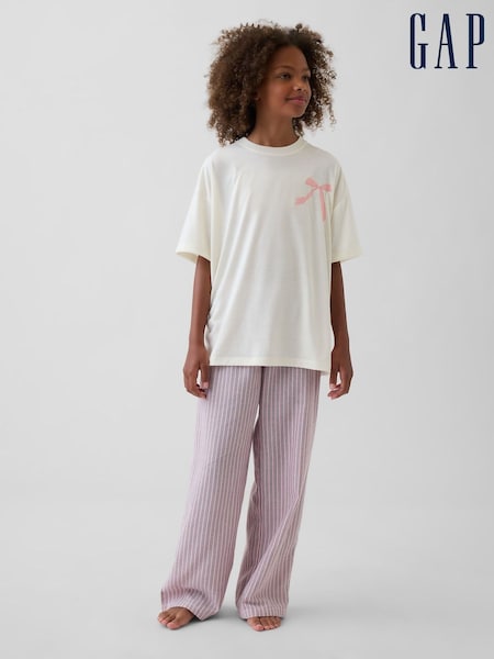 Pink Bow - Gap Oversized Pyjamas Set (5-13yrs)