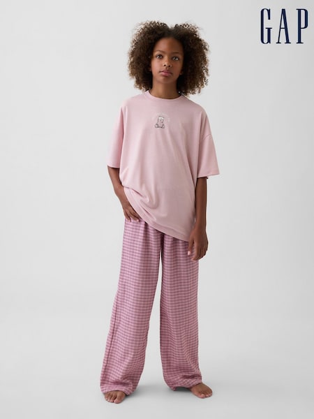 Pink Brannan Bear - Gap Oversized Pyjamas Set (5-13yrs)