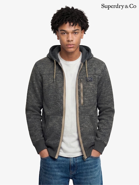 Grey - Regular Superdry Storm Fleece Zip Hoodie