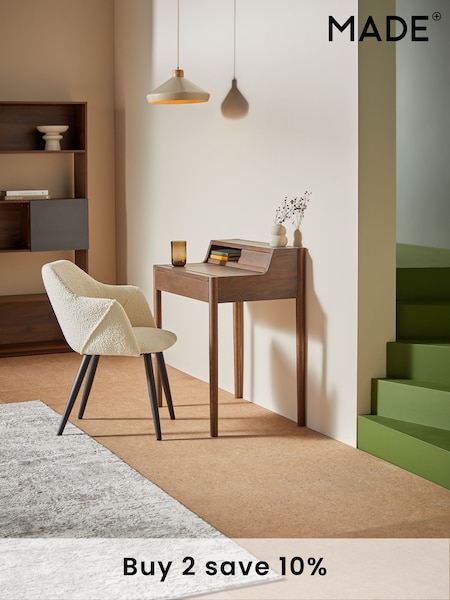 MADE.COM Dark Stain Oak Leonie Compact Office Desk (804265) | £399