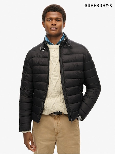 Superdry Black Lightweight Padded Coat Jacket (804330) | £100