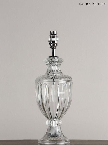 Laura Ashley Clear Meredith Cut Glass Crystal Urn Table Small Lamp Base (804481) | £120