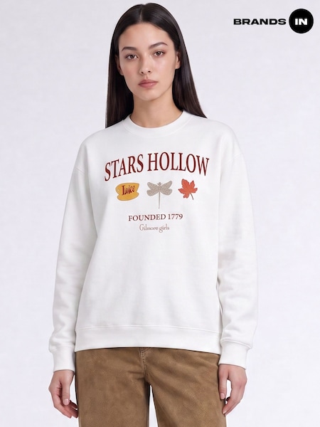 White - Brands In Gilmore Girls Autumn Stars Hollow Sweatshirt