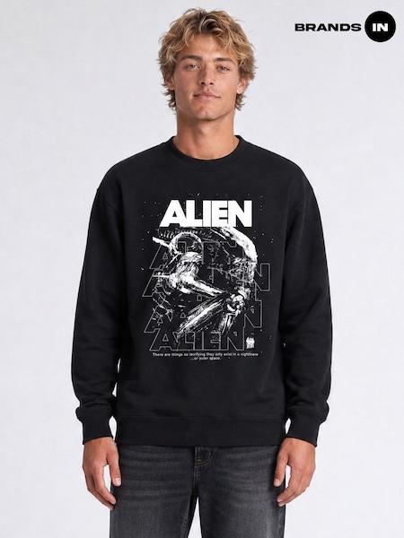 Black - Regular Brands In Alien There Are Things Halloween Sweatshirt
