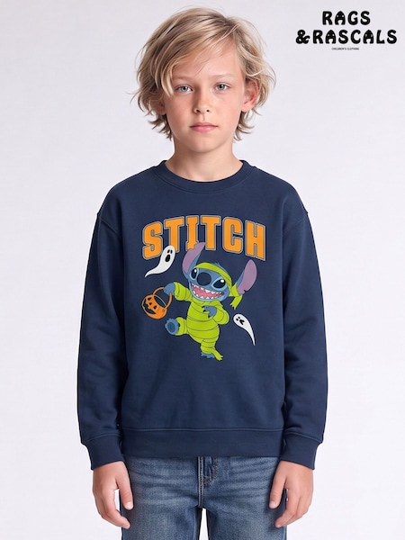 Blue - Rags & Rascals Disney Lilo & Stitch Mummy Halloween Sweatshirt
