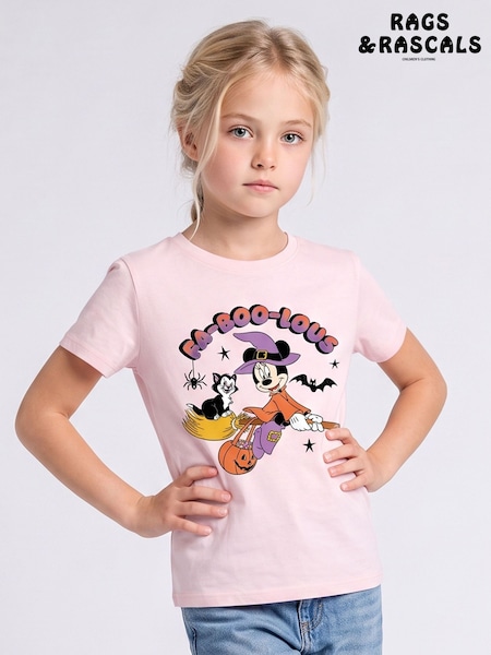 Pink - Rags & Rascals Disney Minnie Mouse Faboolous Halloween T-shirt