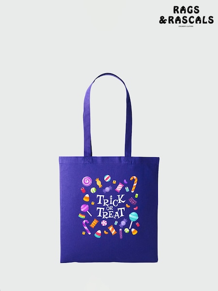 Purple - Rags & Rascals Halloween Trick Or Treat Tote Bag